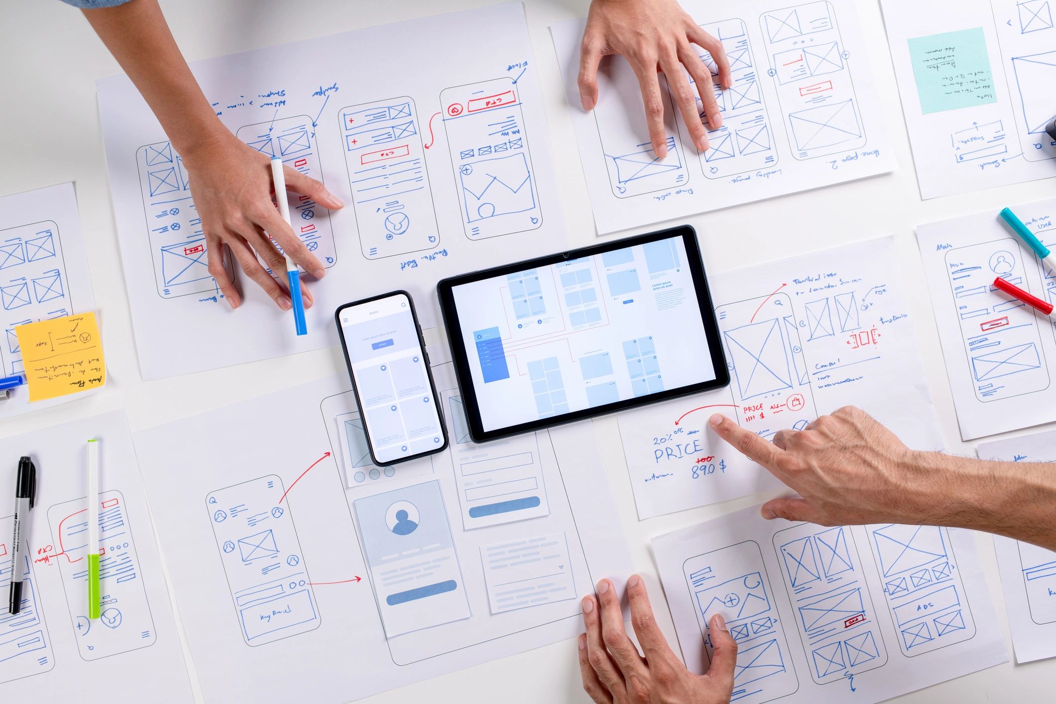 Responsive web design for a business platform
